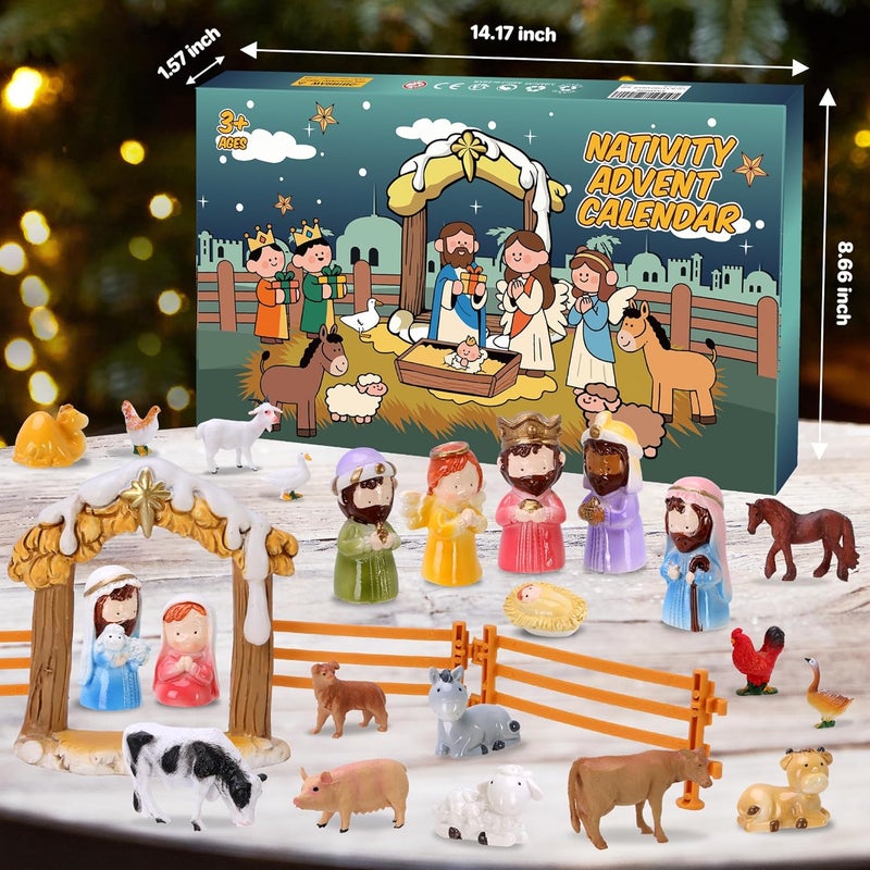 Kiddelo Nativity Advent Calendar for Kids 2025, 24 Days Christmas Countdown Calendar, Xmas Nativity Scene Figurines Set for Kids, Boys, Girls & Adults, Christmas Advent Calendars Gifts & Stocking Stuffers - Image 5